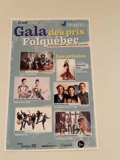 Les Grands Hurleurs performing at Gala des Prix Folquébec